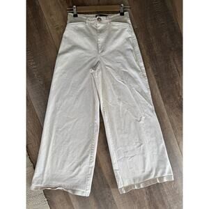 Zara Women's Cotton Blend Cream Pants Jeans Size Small (like size 27)